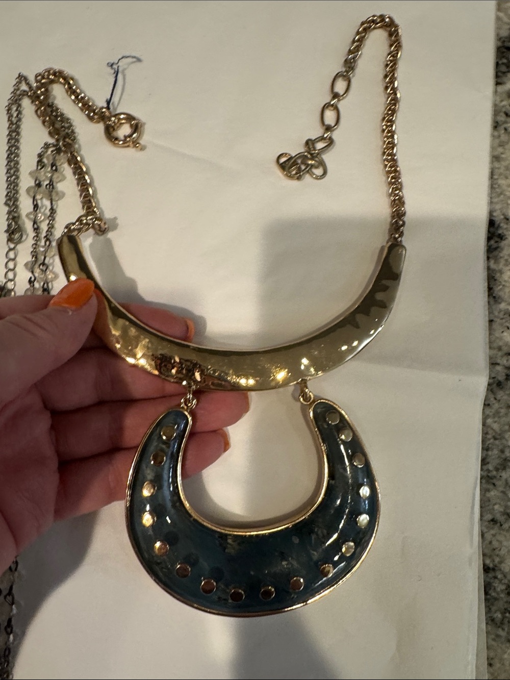 Assorted Women’s Necklace Set — Gold, Silver & Hot Pink Accents - Picture 9 of 17